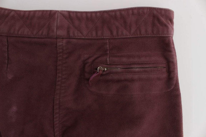 ERMANNO SCERVINO Women  Bordeaux Cotton Cropped Cargo Pants #women, Bordeaux, Catch, Ermanno Scervino, feed-agegroup-adult, feed-color-bordeaux, feed-gender-female, feed-size-IT38|XS, Gender_Women, IT38|XS, Jeans & Pants - Women - Clothing, Kogan, Women - New Arrivals at SEYMAYKA