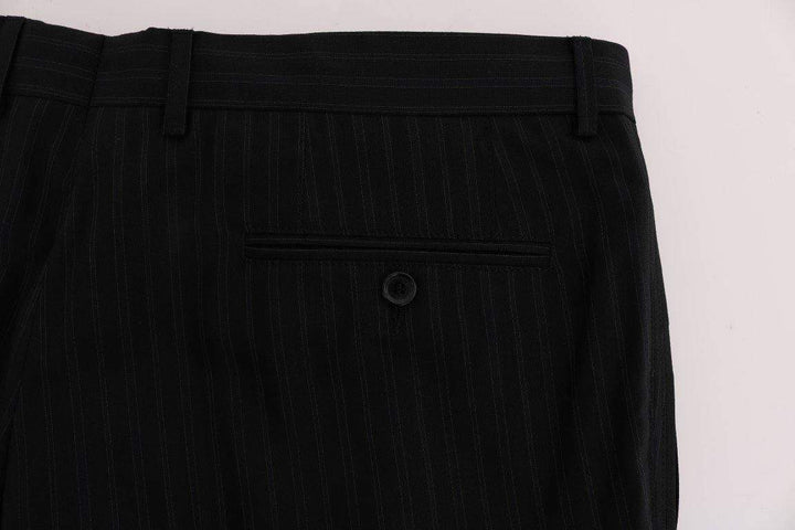 Dolce & Gabbana  Blue Striped Wool Stretch Pants #men, Blue, Brand_Dolce & Gabbana, Catch, Dolce & Gabbana, feed-agegroup-adult, feed-color-blue, feed-gender-male, feed-size-IT54 | XXL, Gender_Men, IT54 | XXL, Jeans & Pants - Men - Clothing, Kogan at SEYMAYKA