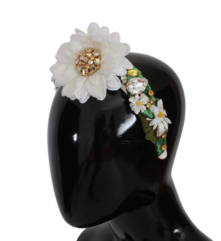 Dolce & Gabbana Yellow White Sunflower Crystal Floral Headband #women, Accessories - New Arrivals, Brand_Dolce & Gabbana, Catch, Dolce & Gabbana, feed-agegroup-adult, feed-color-multicolor, feed-gender-female, feed-size-OS, Gender_Women, Headbands - Women - Accessories, Kogan, Multicolor at SEYMAYKA