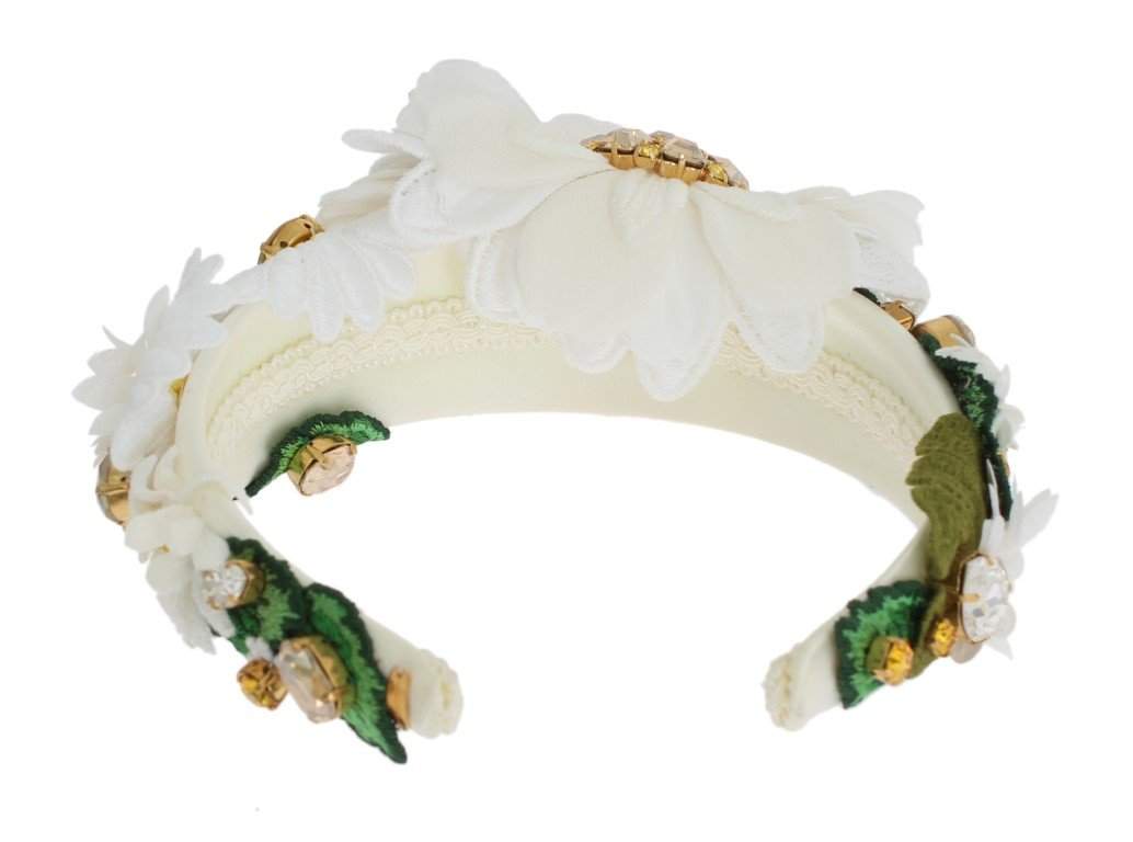 Dolce & Gabbana Yellow White Sunflower Crystal Floral Headband #women, Accessories - New Arrivals, Brand_Dolce & Gabbana, Catch, Dolce & Gabbana, feed-agegroup-adult, feed-color-multicolor, feed-gender-female, feed-size-OS, Gender_Women, Headbands - Women - Accessories, Kogan, Multicolor at SEYMAYKA