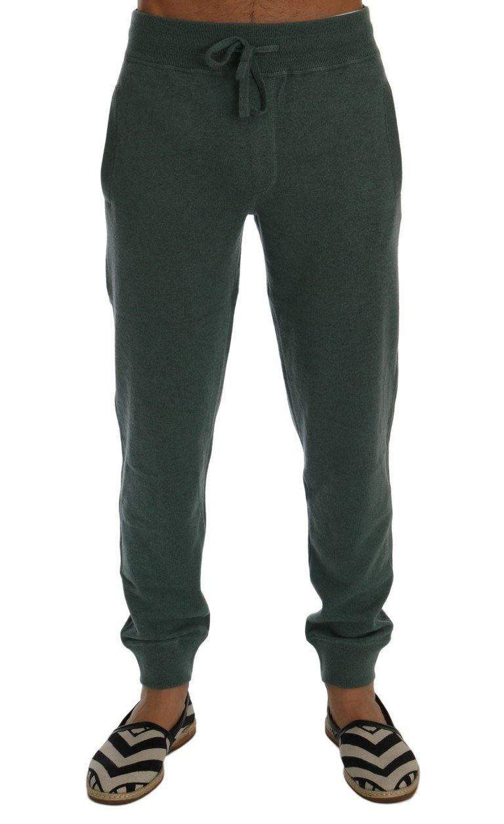 Dolce & Gabbana  Green Cashmere Training Pants #men, Brand_Dolce & Gabbana, Catch, Dolce & Gabbana, feed-agegroup-adult, feed-color-green, feed-gender-male, feed-size-S, Gender_Men, Green, Jeans & Pants - Men - Clothing, Kogan, Men - New Arrivals, S at SEYMAYKA