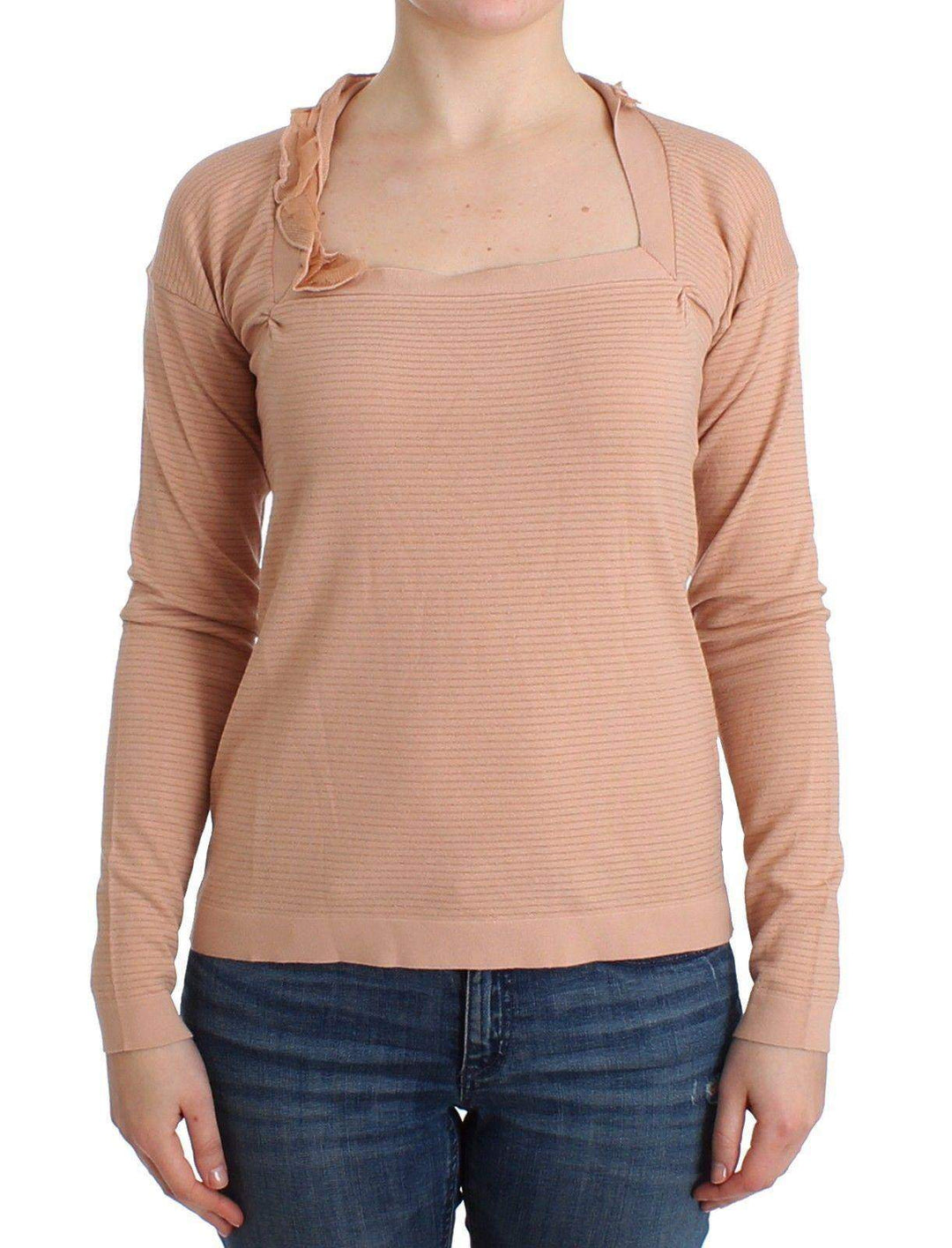 ERMANNO SCERVINO Women   Wool Blend Striped Long Sleeve Top #women, Catch, Ermanno Scervino, feed-agegroup-adult, feed-color-orange, feed-gender-female, feed-size-IT44 | M, Gender_Women, IT44 | M, Kogan, Orange, Sweaters - Women - Clothing at SEYMAYKA