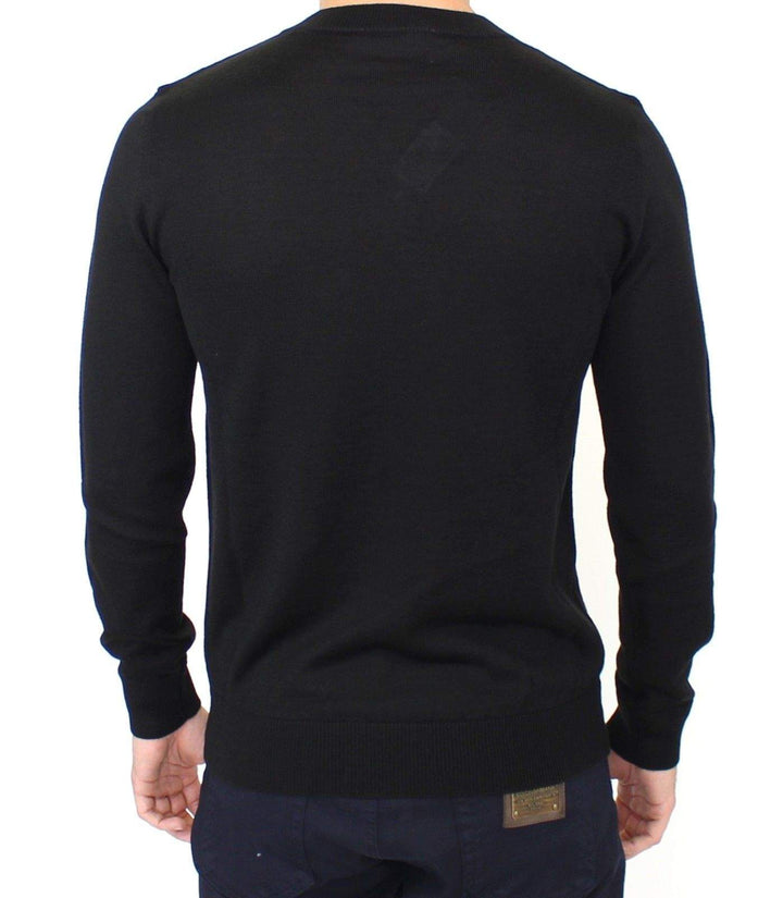 ERMANNO SCERVINO Men Wool Blend V-neck Pullover Sweater #men, Black, Catch, Ermanno Scervino, feed-agegroup-adult, feed-color-black, feed-gender-male, feed-size-IT48 | M, Gender_Men, IT48 | M, Kogan, Sweaters - Men - Clothing at SEYMAYKA