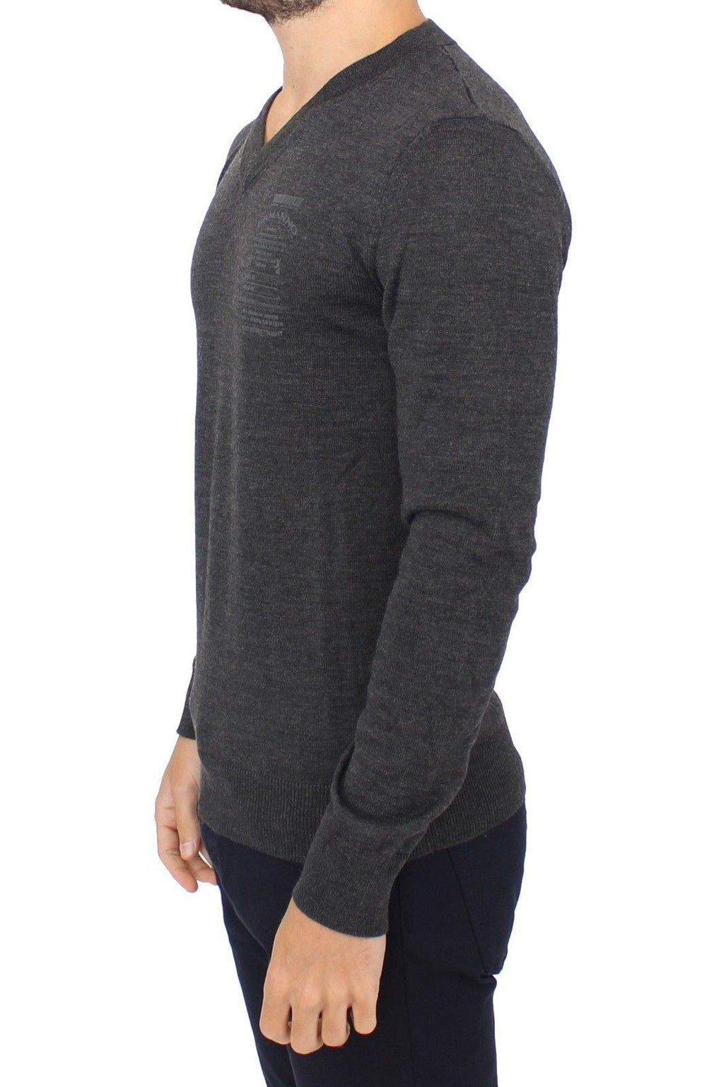 ERMANNO SCERVINO Men  Wool Blend V-neck Pullover Sweater #men, Catch, Ermanno Scervino, feed-agegroup-adult, feed-color-gray, feed-gender-male, feed-size-IT46 | S, feed-size-IT54 | XL, Gender_Men, Gray, IT46 | S, IT54 | XL, Kogan, Sleepwear - Men - Clothing at SEYMAYKA