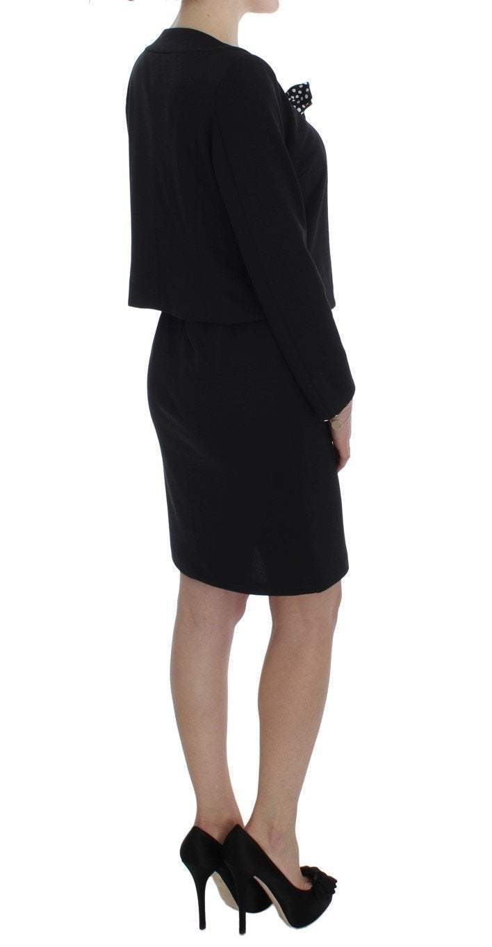 BENCIVENGA  Stretch Sheath Dress & Sweater Set #women, BENCIVENGA, Black, Catch, Clothing_Dress, Dresses - Women - Clothing, feed-agegroup-adult, feed-color-black, feed-gender-female, feed-size-IT42|M, feed-size-IT46 | L, Gender_Women, IT42|M, IT46 | L, Kogan, Sweaters - Women - Clothing at SEYMAYKA