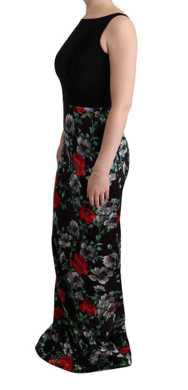 Dolce & Gabbana  Multicolor Floral Print Stretch Sheath Long Dress #women, Brand_Dolce & Gabbana, Catch, Clothing_Dress, Dolce & Gabbana, Dresses - Women - Clothing, feed-agegroup-adult, feed-color-multicolor, feed-gender-female, feed-size-IT40|S, Gender_Women, IT40|S, Kogan, Multicolor, Women - New Arrivals at SEYMAYKA