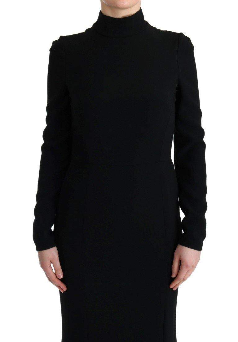 Dolce & Gabbana  Black Stretch Long Gown Sheath Dress #women, Black, Brand_Dolce & Gabbana, Catch, Clothing_Dress, Dolce & Gabbana, Dresses - Women - Clothing, feed-agegroup-adult, feed-color-black, feed-gender-female, feed-size-IT44|L, Gender_Women, IT44|L, Kogan, Women - New Arrivals at SEYMAYKA