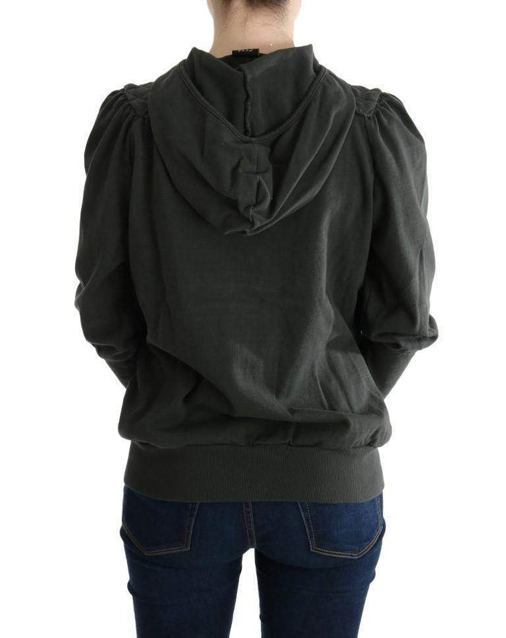 Exte  Top Hooded Cotton Zipper Sweater #women, Catch, Exte, feed-agegroup-adult, feed-color-gray, feed-gender-female, feed-size-IT40|S, Gender_Women, Gray, IT40|S, Kogan, Sweaters - Women - Clothing, Women - New Arrivals at SEYMAYKA