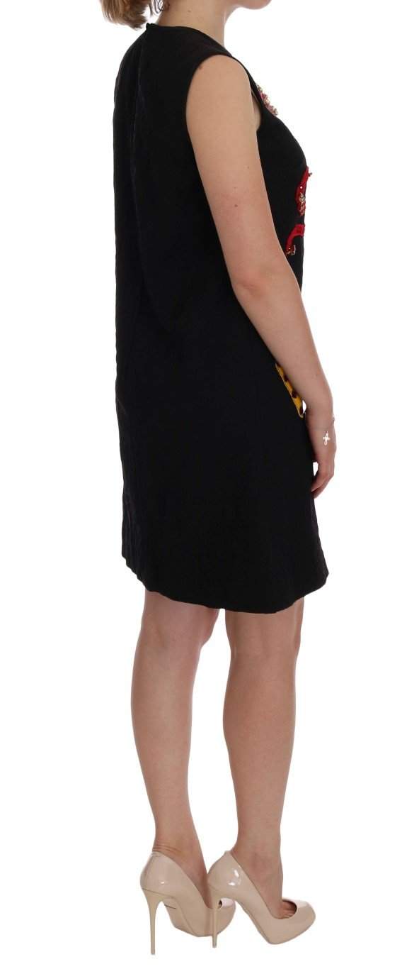 Dolce & Gabbana Black San Valentino Crystal Shift Dress #women, Black, Brand_Dolce & Gabbana, Catch, Clothing_Dress, Dolce & Gabbana, Dresses - Women - Clothing, feed-agegroup-adult, feed-color-black, feed-gender-female, feed-size-IT36 | XS, Gender_Women, IT36 | XS, IT40|S, Kogan, Women - New Arrivals at SEYMAYKA