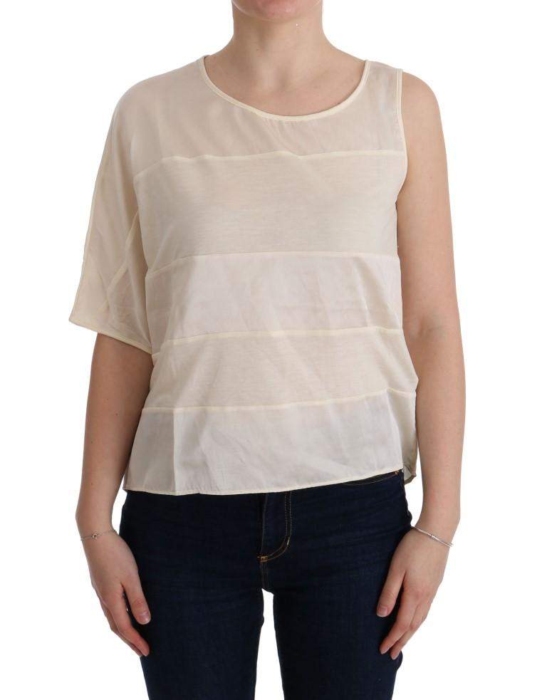 COSTUME NATIONAL C’N’C   Asymmetric Top Blouse #women, Beige, Catch, Costume National, feed-agegroup-adult, feed-color-beige, feed-gender-female, feed-size-XXS, Gender_Women, Kogan, Tops & T-Shirts - Women - Clothing, Women - New Arrivals, XXS at SEYMAYKA