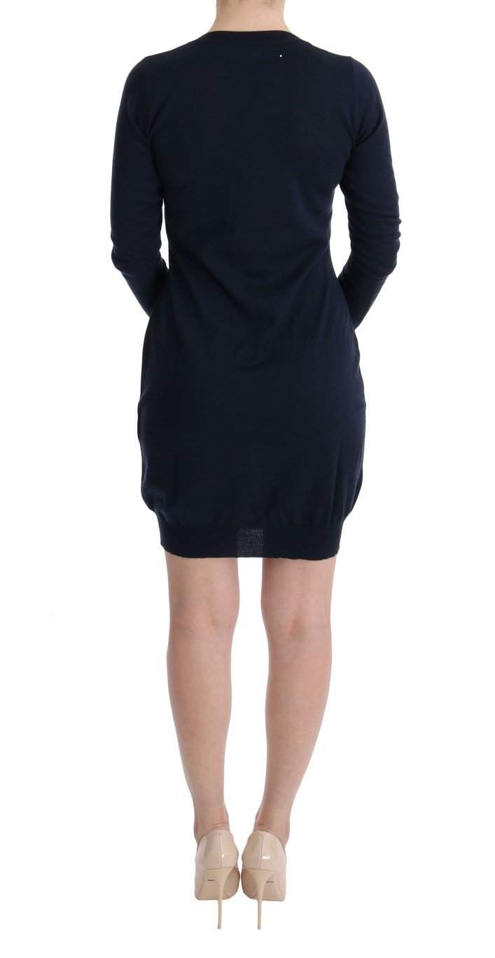 MARGHI LO'  Wool Long Sleeve Shift Dress #women, Blue, Catch, Clothing_Dress, Dresses - Women - Clothing, feed-agegroup-adult, feed-color-blue, feed-gender-female, feed-size-IT40|S, feed-size-IT42|M, Gender_Women, IT40|S, IT42|M, Kogan, MARGHI LO' at SEYMAYKA