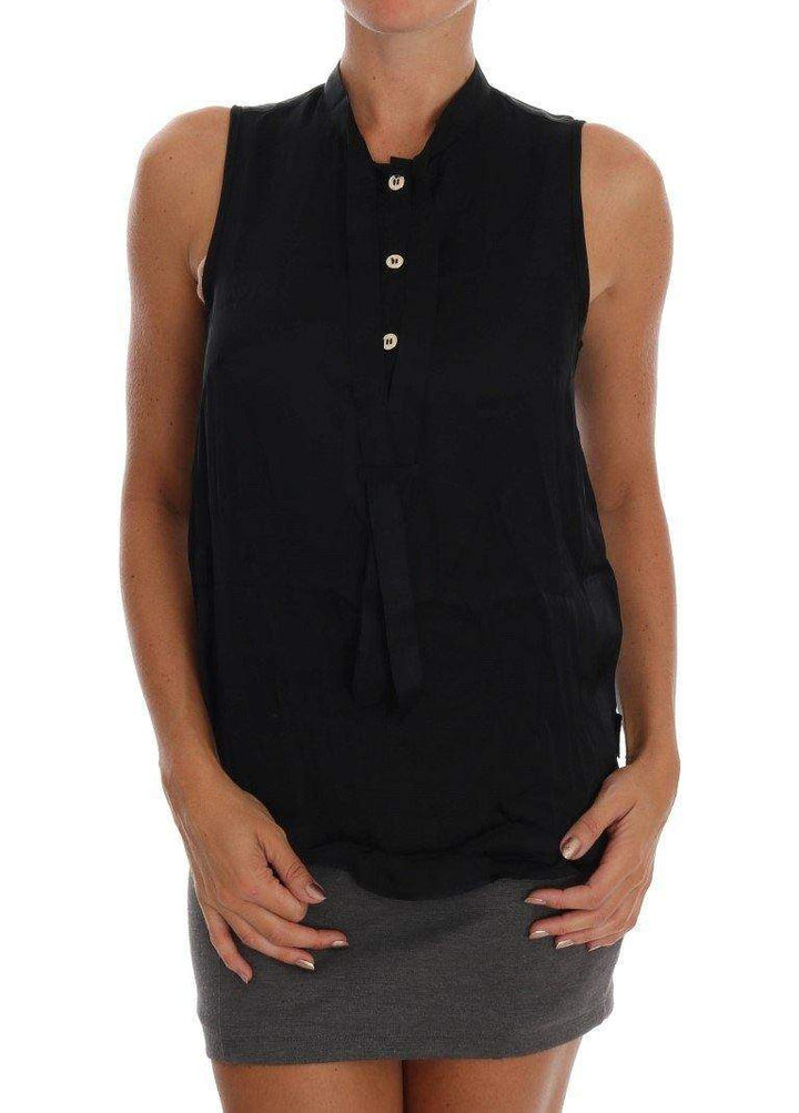 Versace Jeans Women Sleeveless Viscose Blouse Top #women, Black, Catch, feed-agegroup-adult, feed-color-black, feed-gender-female, feed-size-IT40|S, feed-size-IT42|M, feed-size-IT44|L, Gender_Women, IT40|S, IT42|M, IT44|L, IT46|XL, Kogan, Tops & T-Shirts - Women - Clothing, Versace Jeans, Women - New Arrivals at SEYMAYKA