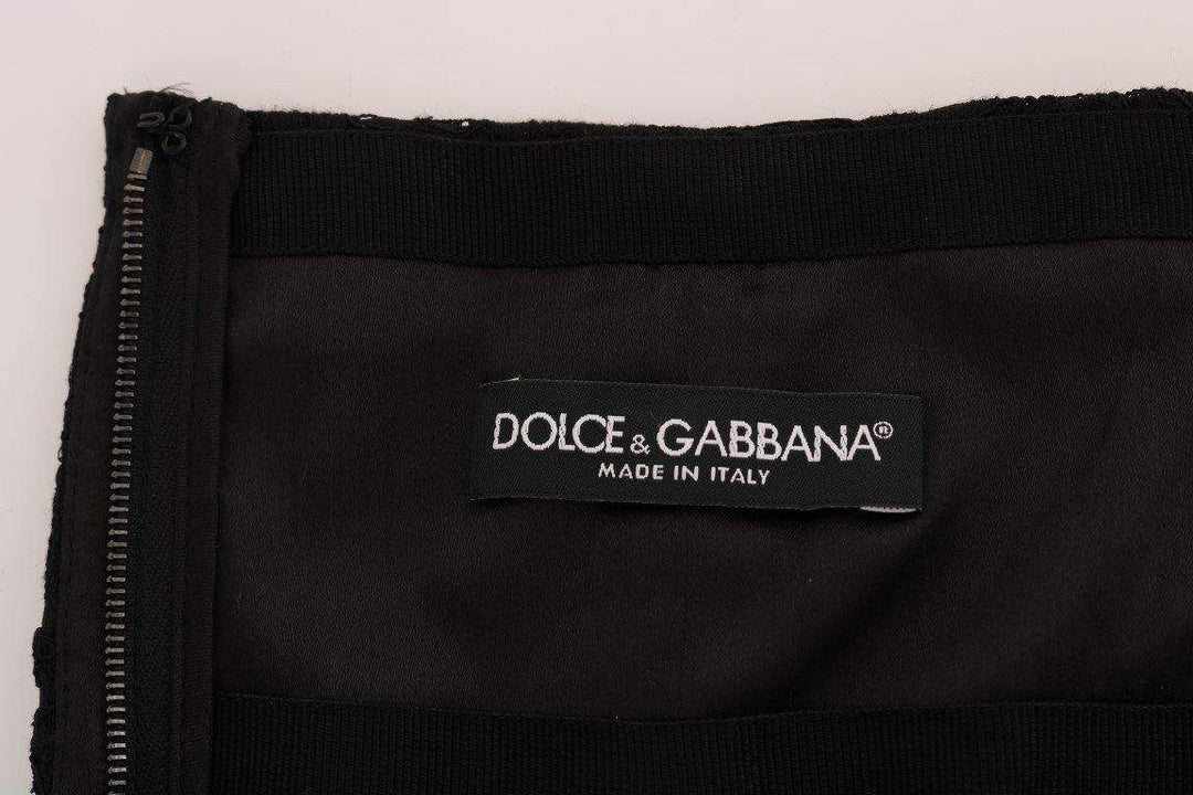 Dolce & Gabbana  Black Floral Cutout Lace A-Line Skirt #women, Black, Brand_Dolce & Gabbana, Catch, Dolce & Gabbana, feed-agegroup-adult, feed-color-black, feed-gender-female, feed-size-IT36 | XS, Gender_Women, IT36 | XS, Kogan, Skirts - Women - Clothing, Women - New Arrivals at SEYMAYKA