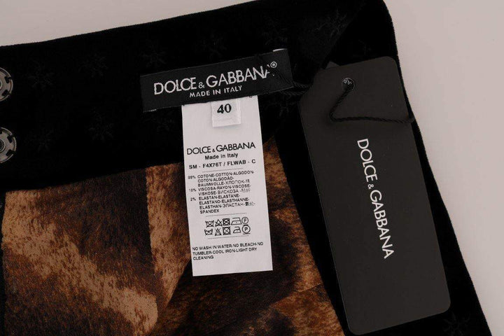 Dolce & Gabbana  Dark Green Baroque Velvet Pencil Skirt #women, Brand_Dolce & Gabbana, Catch, Dolce & Gabbana, feed-agegroup-adult, feed-color-green, feed-gender-female, feed-size-IT40|S, feed-size-IT42|M, feed-size-IT44|L, Gender_Women, Green, IT40|S, IT42|M, IT44|L, Kogan, Skirts - Women - Clothing, Women - New Arrivals at SEYMAYKA