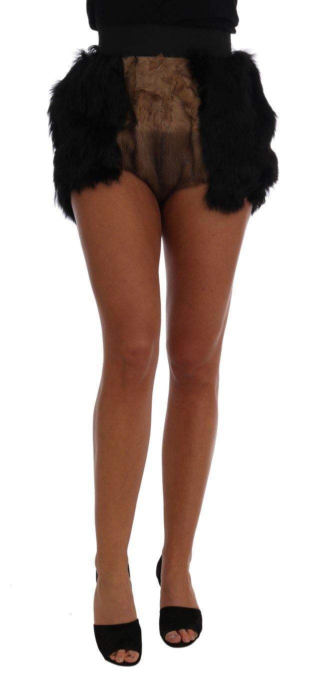 Dolce & Gabbana  Black Mink Nutria Fur Mini Hot Pants #women, Black, Brand_Dolce & Gabbana, Catch, Dolce & Gabbana, feed-agegroup-adult, feed-color-black, feed-gender-female, feed-size-IT40|S, Gender_Women, IT40|S, Kogan, Shorts - Women - Clothing, Women - New Arrivals at SEYMAYKA