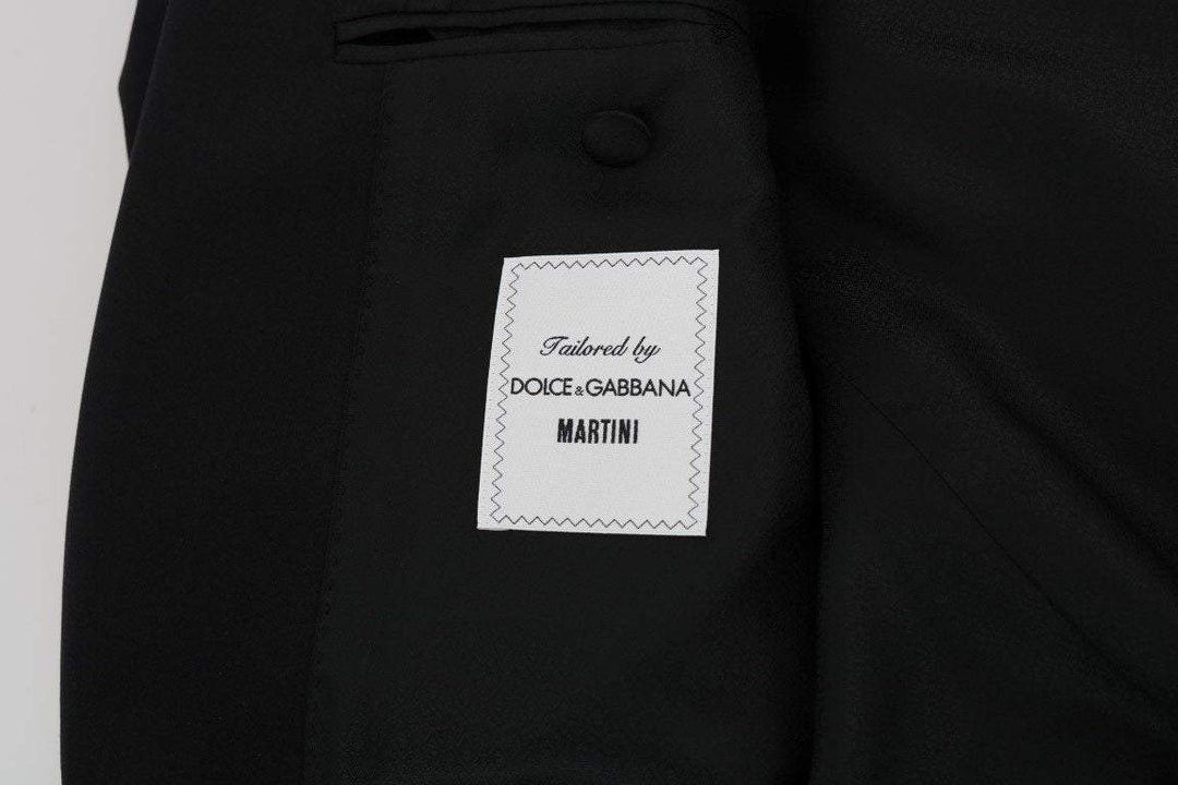 Dolce & Gabbana  Black Wool Silk Saxophone Slim Fit Suit #men, Black, Brand_Dolce & Gabbana, Catch, Dolce & Gabbana, feed-agegroup-adult, feed-color-black, feed-gender-male, feed-size-IT46 | S, Gender_Men, IT46 | S, Kogan, Men - New Arrivals, Suits - Men - Clothing at SEYMAYKA