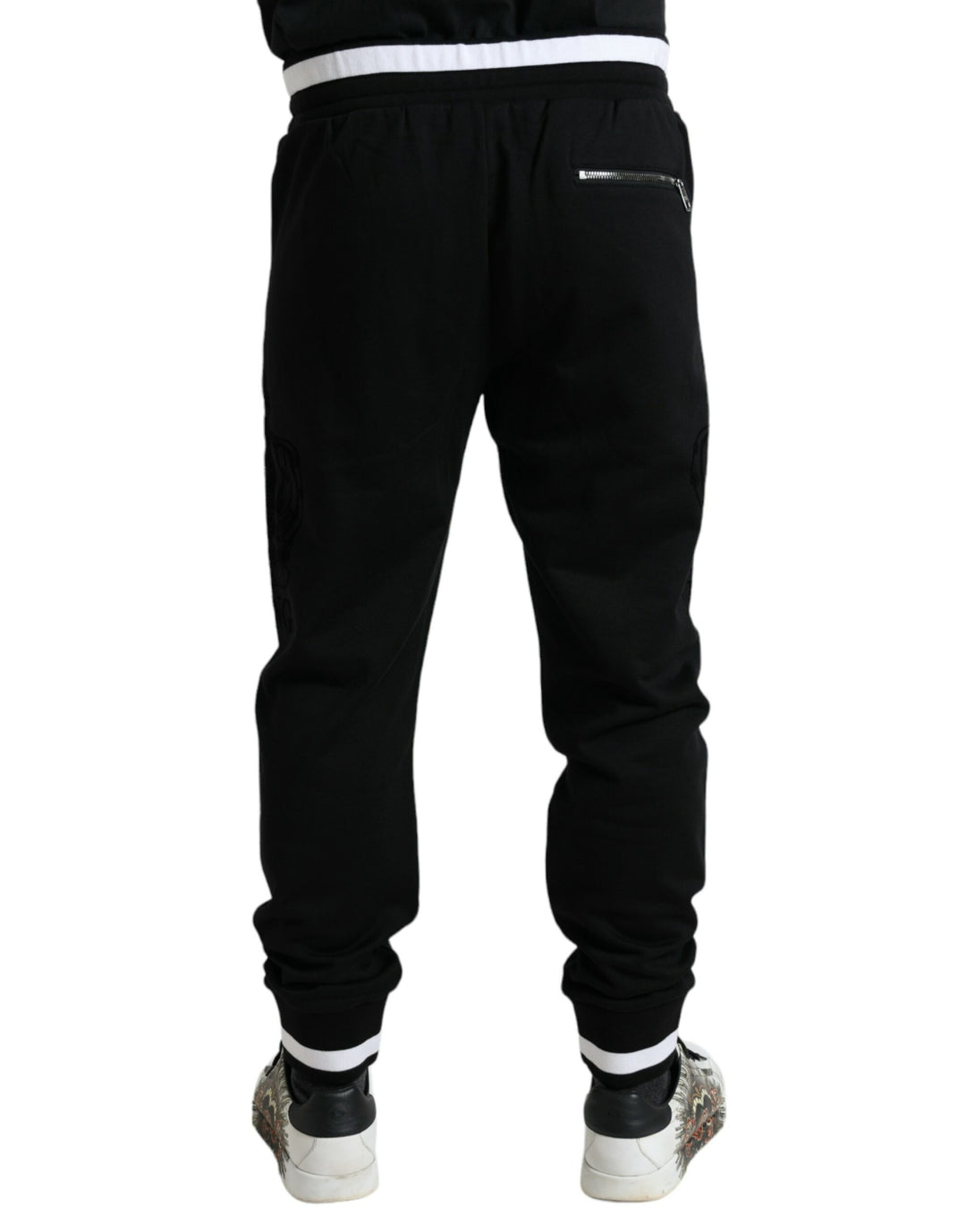 Dolce & Gabbana Black Cotton Logo Sweatpants Jogging Pants