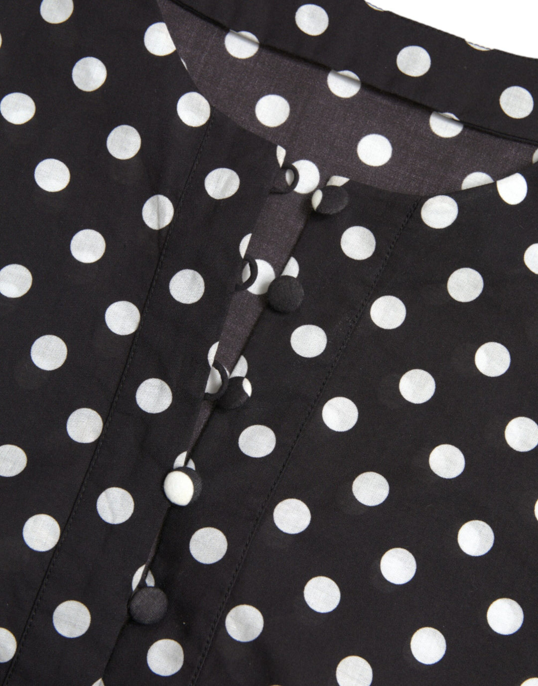 Dolce & Gabbana Black White Polka Dot Nylon Shift Mini Dress