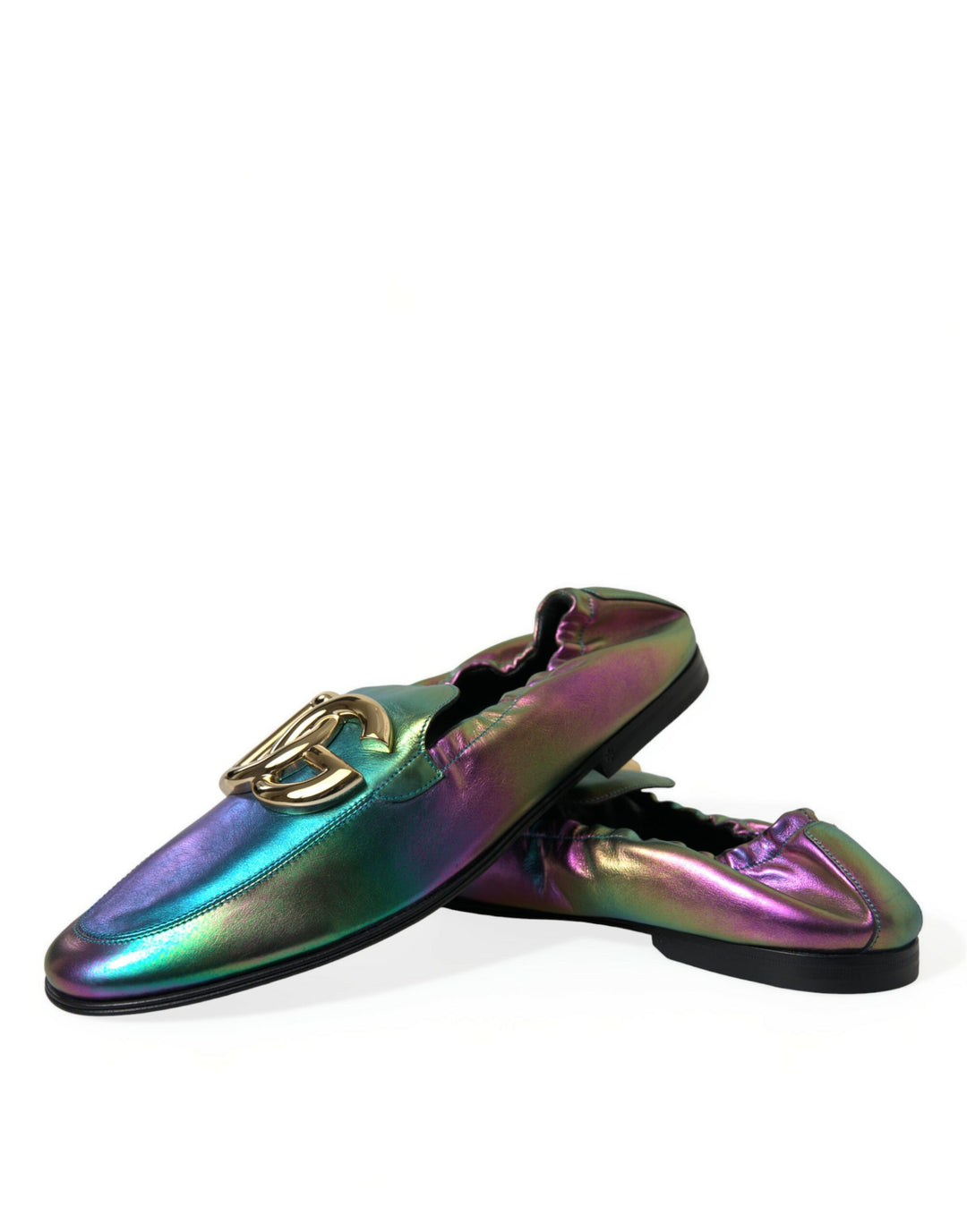 Dolce & Gabbana Multicolor Leather DG Logo Loafer Dress Shoes