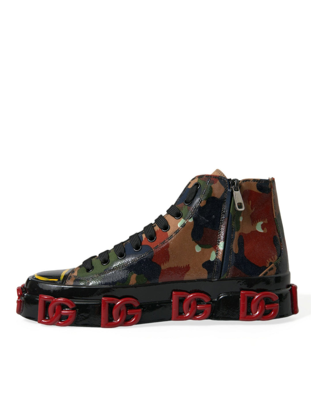 Dolce & Gabbana Multicolor Camouflage High Top Men Sneakers Shoes