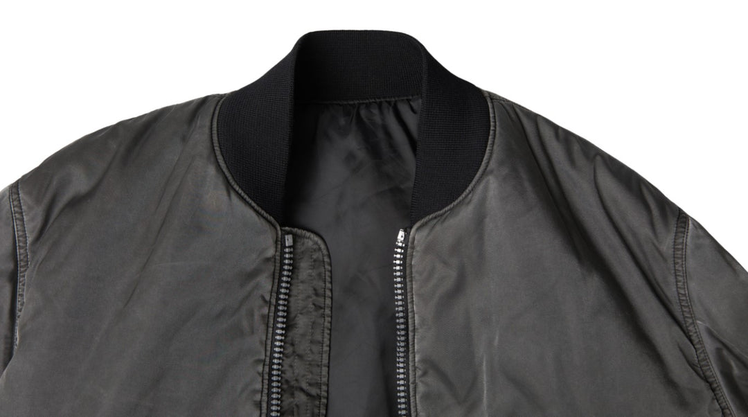 Mm6 Maison Margiela Gray Bomber Zipper Pocket Sleeves Jacket