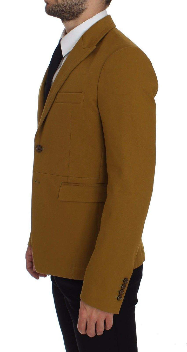 Dolce & Gabbana Yellow Cotton Stretch Blazer #men, Blazers - Men - Clothing, Brand_Dolce & Gabbana, Catch, Dolce & Gabbana, feed-agegroup-adult, feed-color-yellow, feed-gender-male, feed-size-IT46 | S, feed-size-IT52 | XL, Gender_Men, IT52 | XL, Kogan, Yellow at SEYMAYKA