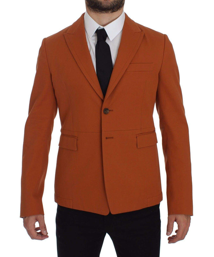 Dolce & Gabbana  Orange Cotton Stretch Blazer #men, Blazers - Men - Clothing, Brand_Dolce & Gabbana, Catch, Dolce & Gabbana, feed-agegroup-adult, feed-color-orange, feed-gender-male, feed-size-IT46 | S, feed-size-IT50 | L, feed-size-IT52 | XL, Gender_Men, IT46 | S, IT50 | L, IT52 | XL, Kogan, Men - New Arrivals, Orange at SEYMAYKA