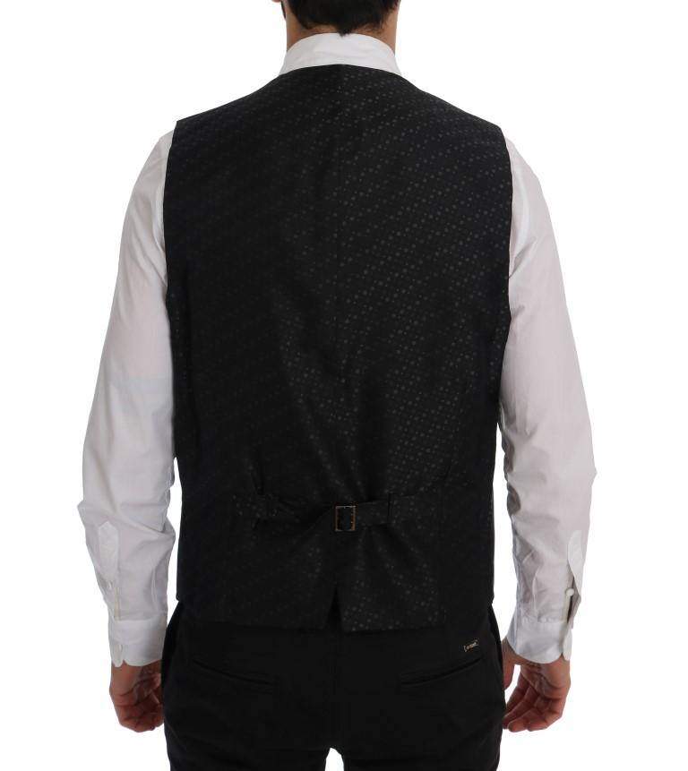 Dolce & Gabbana  Gray STAFF Cotton Striped Vest #men, Brand_Dolce & Gabbana, Catch, Dolce & Gabbana, feed-agegroup-adult, feed-color-gray, feed-gender-male, feed-size-IT52 | XL, Gender_Men, Gray, IT52 | XL, Kogan, Men - New Arrivals, Vests - Men - Clothing at SEYMAYKA