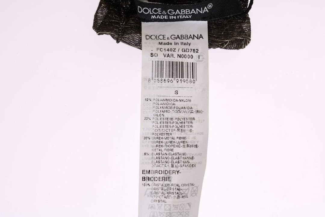 Dolce & Gabbana Black Stretch Floral Clear Crystal Socks #women, Black, Brand_Dolce & Gabbana, Catch, Dolce & Gabbana, feed-agegroup-adult, feed-color-black, feed-gender-female, feed-size-M, feed-size-S, Gender_Women, Kogan, M, S, Tights & Socks - Women - Clothing, Women - New Arrivals at SEYMAYKA