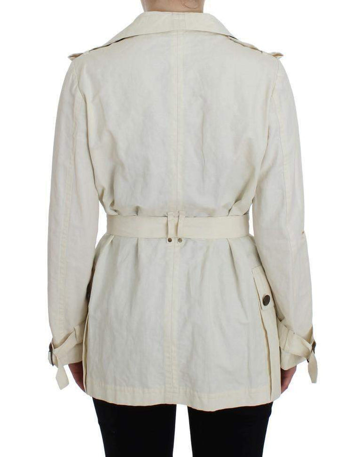 PLEIN SUD  Trench Coat Jacket #women, Catch, feed-agegroup-adult, feed-color-white, feed-gender-female, feed-size-IT42 | S, Gender_Women, IT42 | S, Jackets & Coats - Women - Clothing, Kogan, PLEIN SUD, White at SEYMAYKA