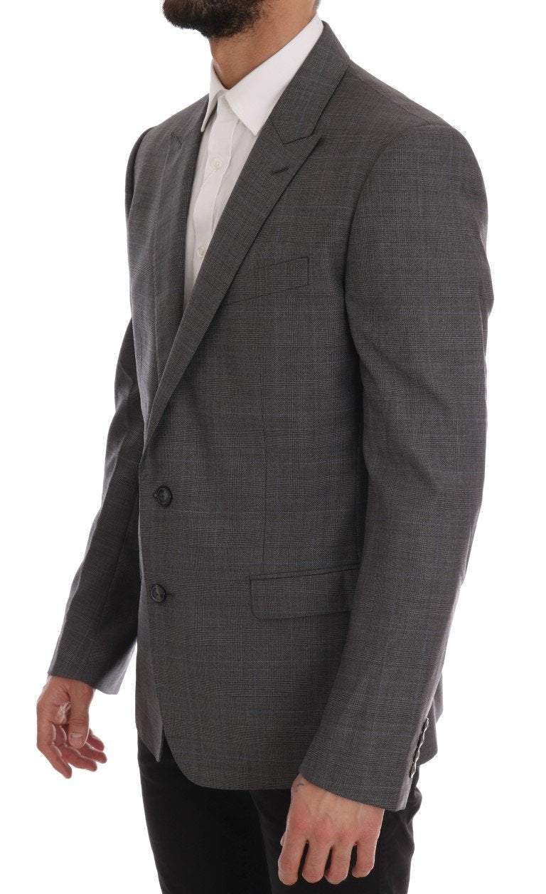 Dolce & Gabbana  Gray Wool MARTINI Slim Blazer #men, Blazers - Men - Clothing, Brand_Dolce & Gabbana, Catch, Dolce & Gabbana, feed-agegroup-adult, feed-color-gray, feed-gender-male, feed-size-IT56 | XXL, Gender_Men, Gray, IT56 | XXL, Kogan, Men - New Arrivals at SEYMAYKA