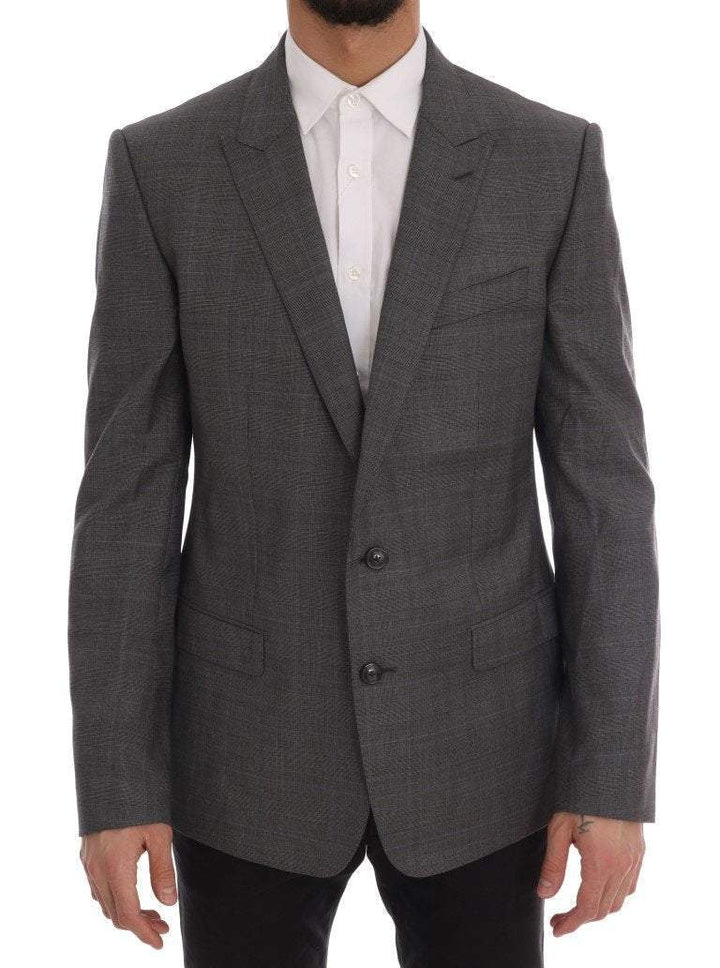 Dolce & Gabbana  Gray Wool MARTINI Slim Blazer #men, Blazers - Men - Clothing, Brand_Dolce & Gabbana, Catch, Dolce & Gabbana, feed-agegroup-adult, feed-color-gray, feed-gender-male, feed-size-IT56 | XXL, Gender_Men, Gray, IT56 | XXL, Kogan, Men - New Arrivals at SEYMAYKA