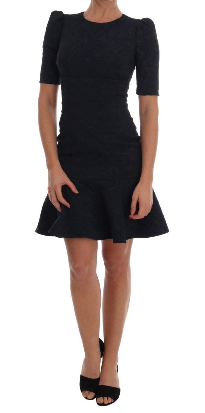 Dolce & Gabbana  Black Blue Flare Mini Dress #women, Black, Brand_Dolce & Gabbana, Catch, Clothing_Dress, Dolce & Gabbana, Dresses - Women - Clothing, feed-agegroup-adult, feed-color-black, feed-gender-female, feed-size-IT36 | XS, Gender_Women, IT36 | XS, Kogan, Women - New Arrivals at SEYMAYKA