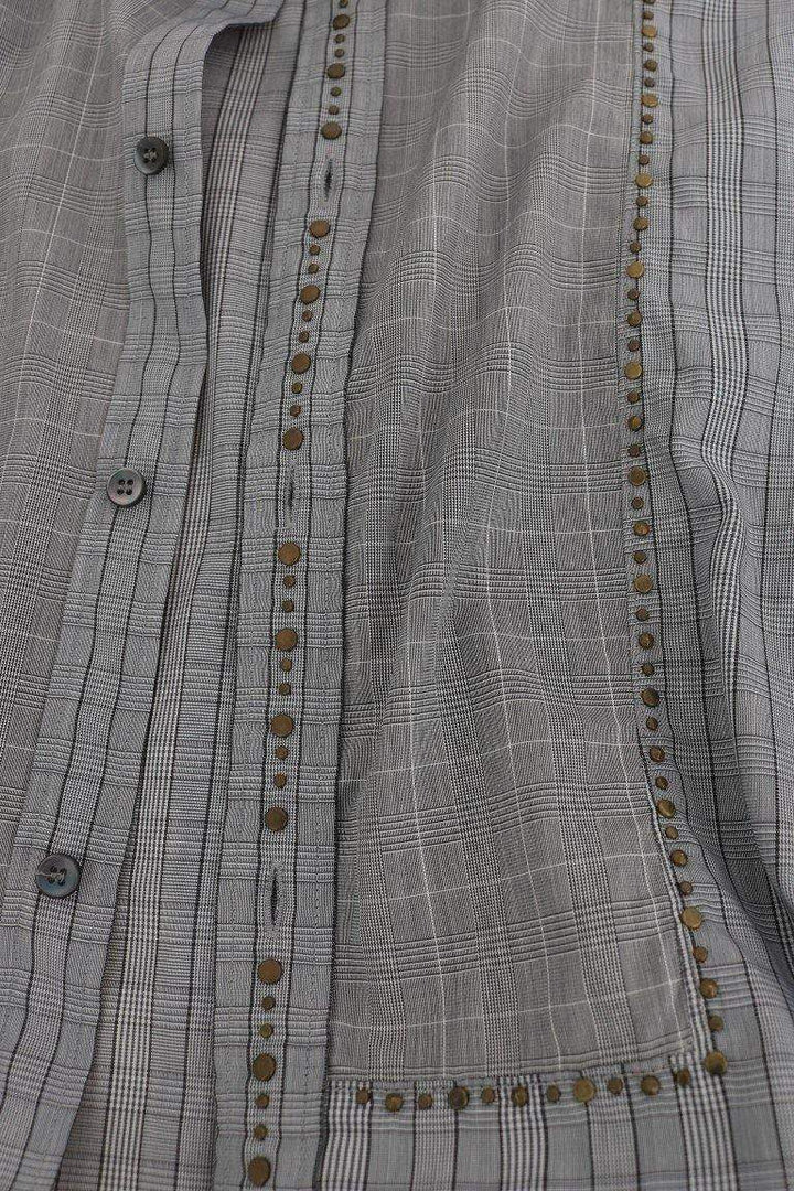 Dolce & Gabbana  Gray Check GOLD Cotton Slim Fit Shirt #men, 40, Brand_Dolce & Gabbana, Catch, Dolce & Gabbana, feed-agegroup-adult, feed-color-gray, feed-gender-male, feed-size-40, Gender_Men, Gray, Kogan, Men - New Arrivals, Shirts - Men - Clothing at SEYMAYKA