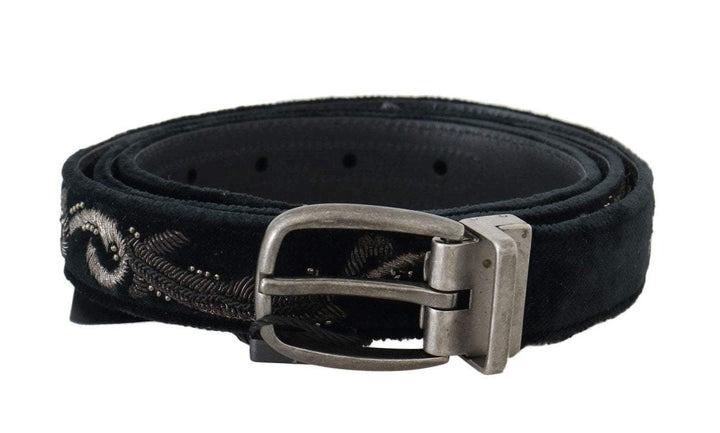 Dolce & Gabbana  Black Cotton Royal Bee Embroidery Belt #men, 100 cm / 40 Inches, 105 cm / 42 Inches, 80 cm / 32 Inches, Accessories - New Arrivals, Belts - Men - Accessories, Black, Brand_Dolce & Gabbana, Catch, Dolce & Gabbana, feed-agegroup-adult, feed-color-black, feed-gender-male, feed-size- 32 Inches, feed-size- 42 Inches, Gender_Men, Kogan at SEYMAYKA