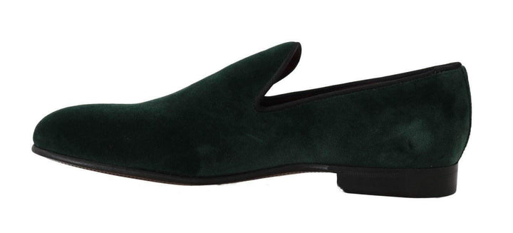 Dolce & Gabbana  Green Suede Leather Slippers Loafers #women, Brand_Dolce & Gabbana, Catch, Dolce & Gabbana, EU35/US4.5, feed-agegroup-adult, feed-color-green, feed-gender-female, feed-size-US4.5, Flat Shoes - Women - Shoes, Gender_Women, Green, Kogan, Shoes - New Arrivals at SEYMAYKA