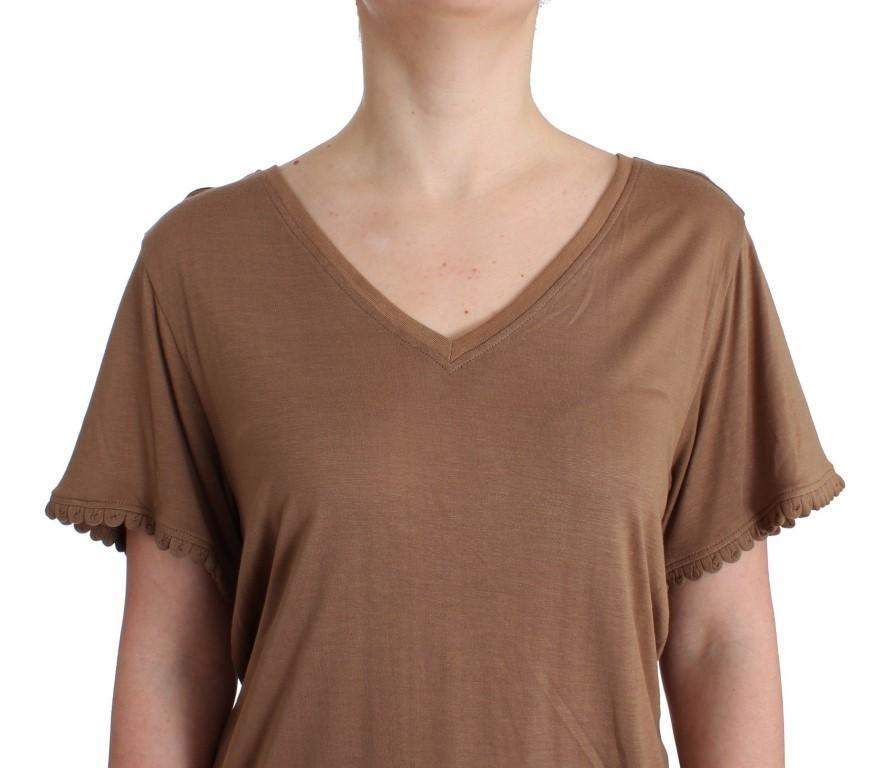 John Galliano  Short Sleeve Top #women, Brown, Catch, feed-agegroup-adult, feed-color-brown, feed-gender-female, feed-size-S, Gender_Women, John Galliano, Kogan, S, Tops & T-Shirts - Women - Clothing at SEYMAYKA