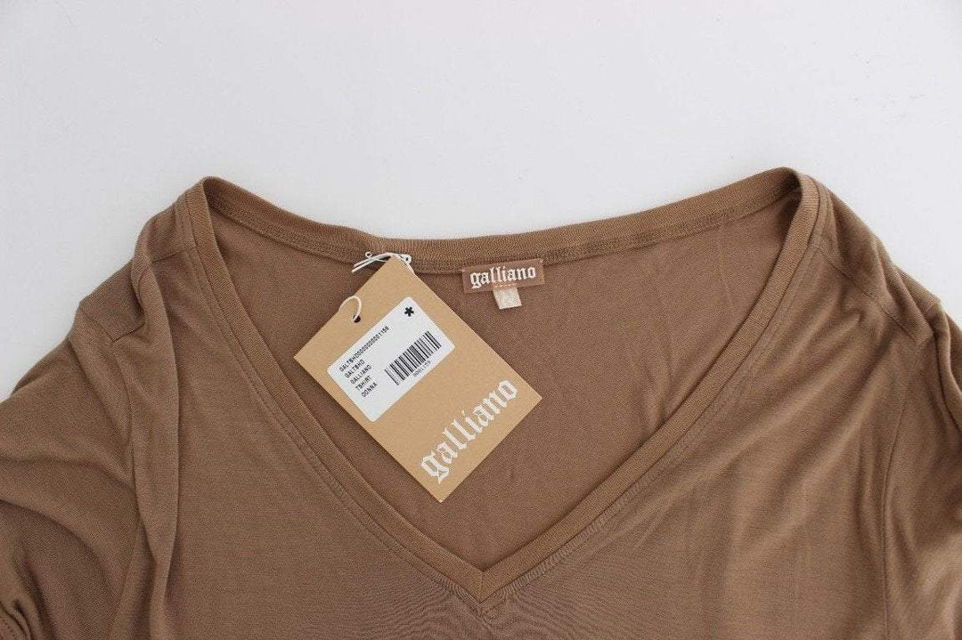 John Galliano  Short Sleeve Top #women, Brown, Catch, feed-agegroup-adult, feed-color-brown, feed-gender-female, feed-size-S, Gender_Women, John Galliano, Kogan, S, Tops & T-Shirts - Women - Clothing at SEYMAYKA