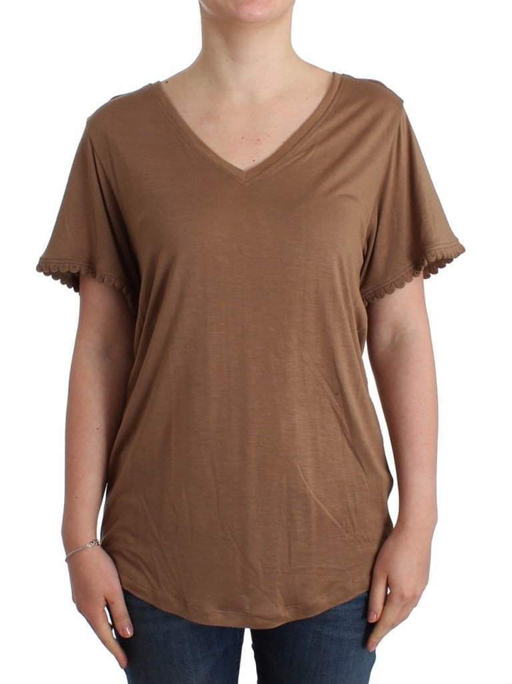 John Galliano  Short Sleeve Top #women, Brown, Catch, feed-agegroup-adult, feed-color-brown, feed-gender-female, feed-size-S, Gender_Women, John Galliano, Kogan, S, Tops & T-Shirts - Women - Clothing at SEYMAYKA