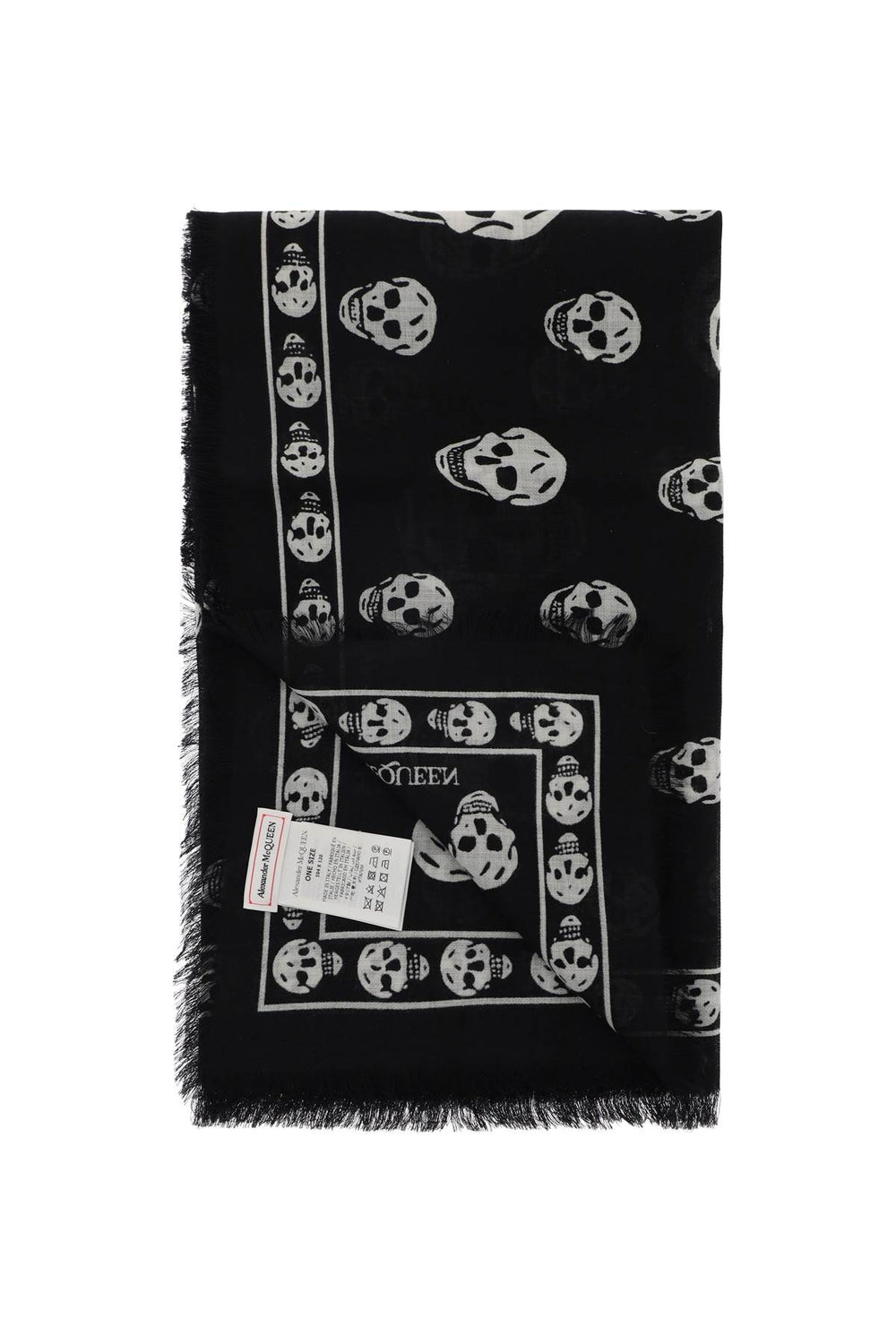 Alexander mcqueen light wool skull scarf-1