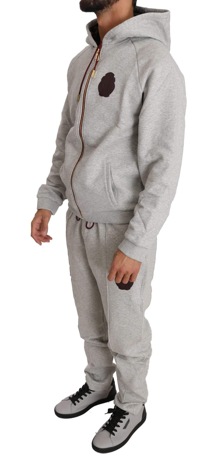 Billionaire Italian Couture  Cotton Hooded Sweater Pants Tracksuit #men, 3XL, 4XL, Billionaire Italian Couture, Catch, feed-agegroup-adult, feed-color-gray, feed-gender-male, feed-size-3XL, feed-size-4XL, feed-size-XL, feed-size-XXL, Gender_Men, Gray, Kogan, Men - New Arrivals, Sweatsuit - Men - Clothing, XL, XXL at SEYMAYKA