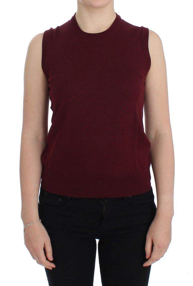 Dolce & Gabbana  Red Sleeveless Crewneck Vest Pullover #women, Brand_Dolce & Gabbana, Catch, Dolce & Gabbana, feed-agegroup-adult, feed-color-red, feed-gender-female, feed-size-IT36|XXS, feed-size-IT38|XS, feed-size-IT40|S, feed-size-IT42|M, Gender_Women, IT36|XXS, IT38|XS, IT40|S, IT42|M, Kogan, Red, Tops & T-Shirts - Women - Clothing at SEYMAYKA