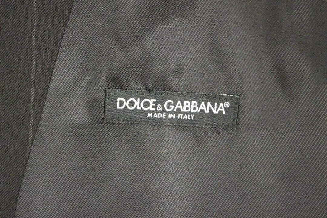 Dolce & Gabbana  Black Striped Wool Logo Vest #men, Black, Brand_Dolce & Gabbana, Catch, Dolce & Gabbana, feed-agegroup-adult, feed-color-black, feed-gender-male, feed-size-IT48 | M, Gender_Men, IT48 | M, Kogan, Men - New Arrivals, Vests - Men - Clothing at SEYMAYKA