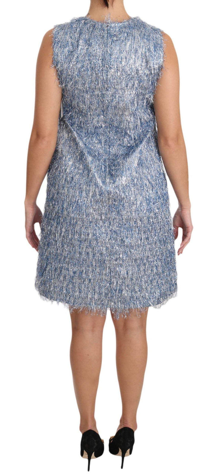 Dolce & Gabbana Light Blue Fringe Shift Gown Dress #women, Brand_Dolce & Gabbana, Catch, Clothing_Dress, Dolce & Gabbana, Dresses - Women - Clothing, feed-agegroup-adult, feed-color-blue, feed-gender-female, feed-size-IT40|S, feed-size-IT42|M, feed-size-IT44|L, feed-size-IT46|XL, Gender_Women, IT40|S, IT42|M, IT44|L, IT46|XL, Kogan, Light Blue, Women - New Arrivals at SEYMAYKA