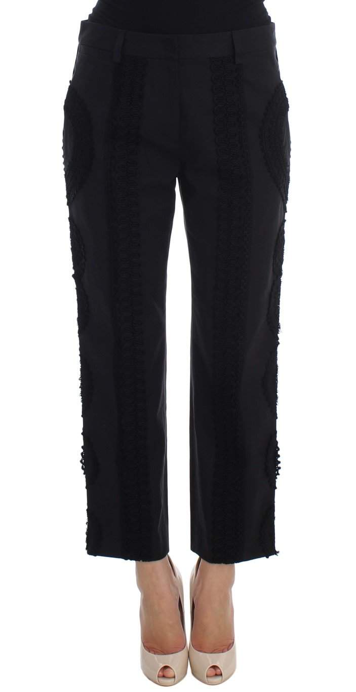 Dolce & Gabbana  Black Cotton Stretch Torero Capris Pants #women, Black, Brand_Dolce & Gabbana, Catch, Dolce & Gabbana, feed-agegroup-adult, feed-color-black, feed-gender-female, feed-size-IT36 | XS, feed-size-IT38 | S, feed-size-IT40|S, feed-size-IT42|M, Gender_Women, IT36 | XS, IT38 | S, IT40|S, IT42|M, Kogan, Shorts - Women - Clothing at SEYMAYKA