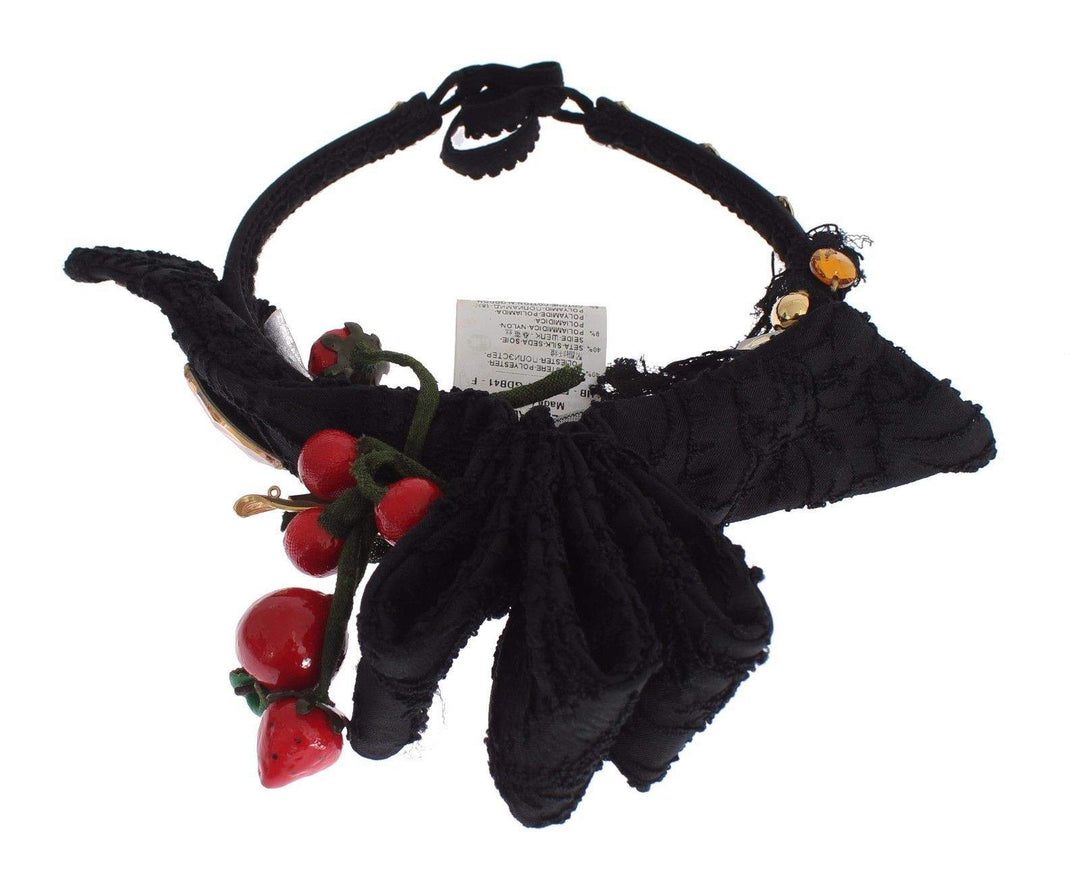 Dolce & Gabbana  Diadem Headband Tiara Berry Fruit Crystal Bow Hair #women, Black, Brand_Dolce & Gabbana, Catch, Dolce & Gabbana, feed-agegroup-adult, feed-color-black, feed-gender-female, feed-size-OS, Gender_Women, Headbands - Women - Accessories, Kogan at SEYMAYKA