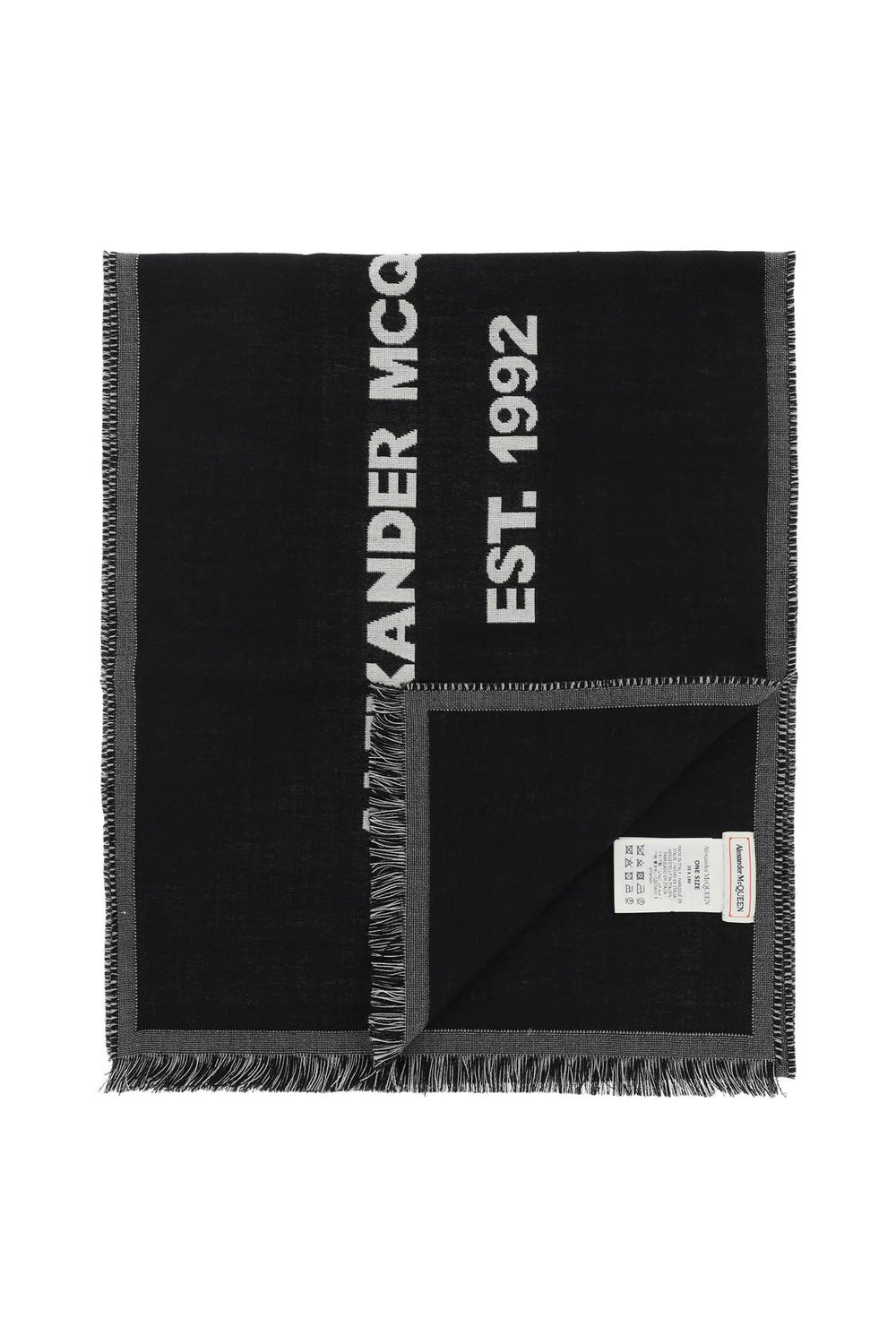 Alexander mcqueen mcqueen graffiti oversized scarf-1