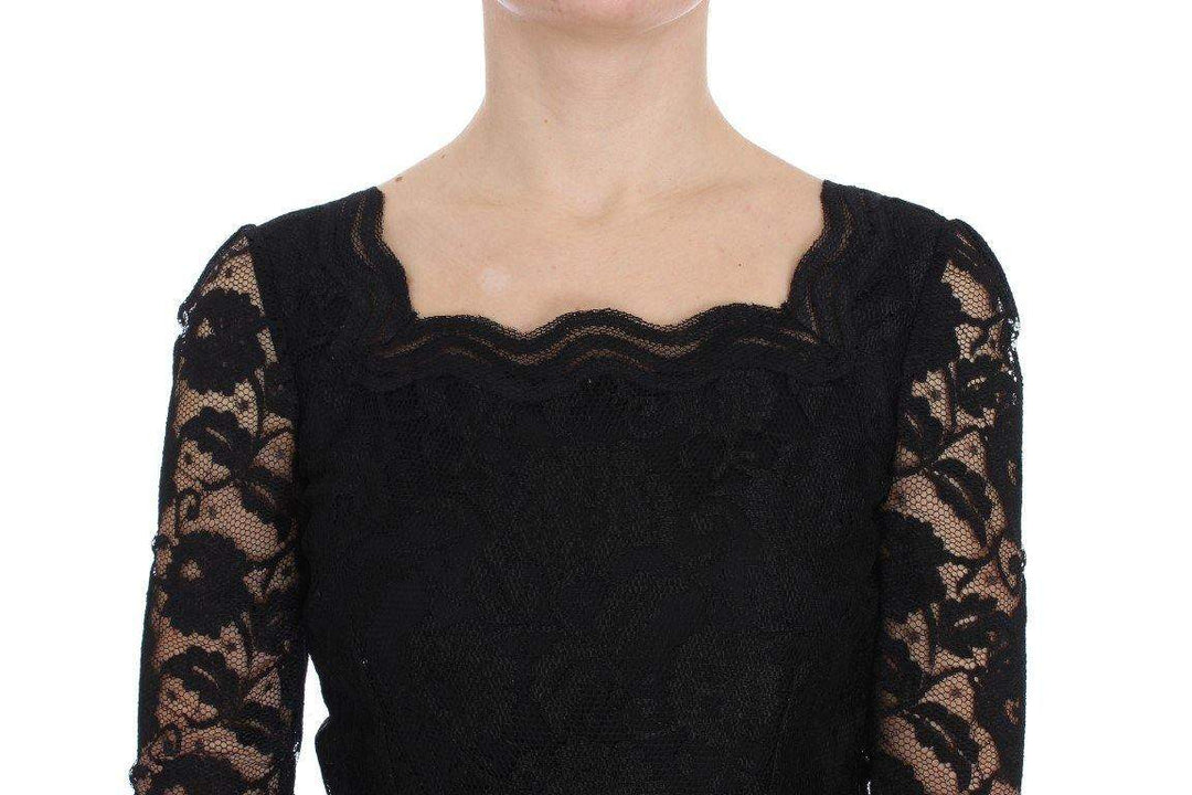 Dolce & Gabbana  Black Floral Lace Long Ball Maxi Dress #women, Black, Brand_Dolce & Gabbana, Catch, Clothing_Dress, Dolce & Gabbana, Dresses - Women - Clothing, feed-agegroup-adult, feed-color-black, feed-gender-female, feed-size-IT40|S, Gender_Women, IT40|S, Kogan at SEYMAYKA