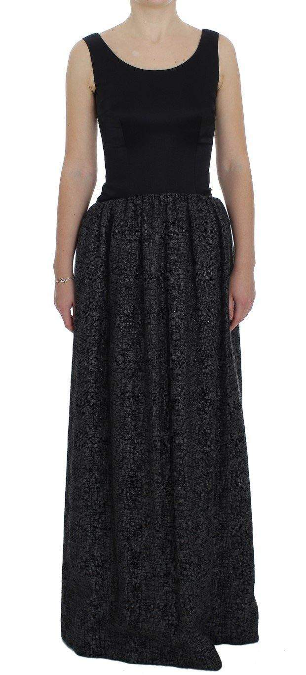 Dolce & Gabbana  Black Gray Sheath Gown Full Length Dress #women, Black, Brand_Dolce & Gabbana, Catch, Clothing_Dress, Dolce & Gabbana, Dresses - Women - Clothing, feed-agegroup-adult, feed-color-black, feed-gender-female, feed-size-IT40|S, Gender_Women, IT40|S, Kogan at SEYMAYKA