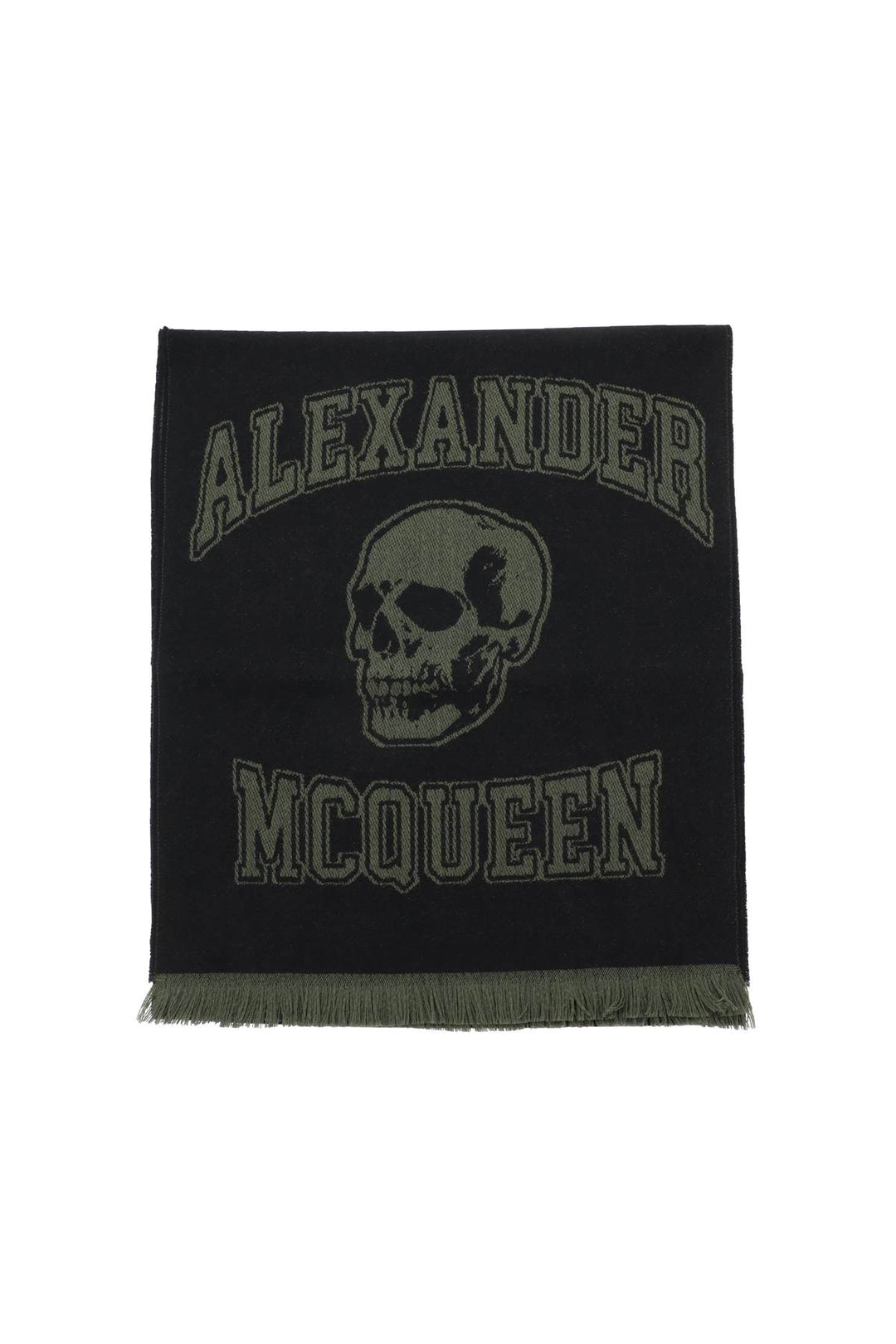 Alexander mcqueen varsity logo wool scarf-0